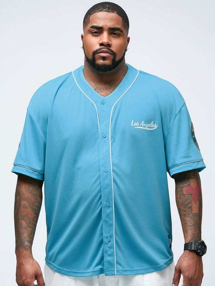 Men's Plus Size Knitted Loose Casual Short Sleeve Shirt