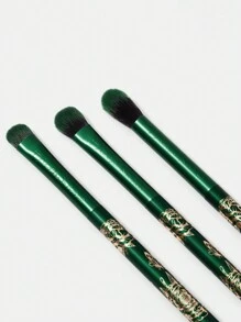 Frida Kahlo X SHEIN Flower Print Makeup Brush Set Of 4