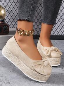 Nouvelles chaussures à mineur voûté perlées 2024 pour le transfrontalier, chaussures respirantes pour femmes grande taille - Beige - Voir 2