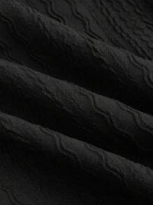 SHEIN MOD Elegantes Kurzarmkleid mit Schleifendekor und Quadratausschnitt für Damen in Große Größen, für den Sommer