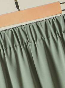 Lacomfia Plus Size Vacation Casual Floral Print Short Sleeve Shirt And Solid Color Wide Leg Pants Set 2 Pieces Set, For Summer