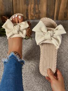 Women's Fashionable Beach Flip-Flops, Large Size, Open Toe Slippers For Vacation Valentines