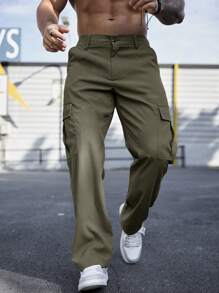 Manfinity Homme Pantaloni larghi eleganti da uomo con tasche grandi