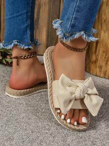 Women's Fashionable Beach Flip-Flops, Large Size, Open Toe Slippers For Vacation Valentines