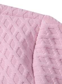 Manfinity Homme Chemise estivale occasionnelle pour hommes à manches courtes de couleur unie - Rose bonbon - Voir 3