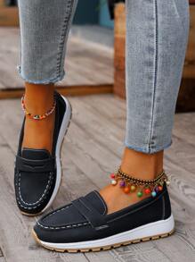 2025 Autumn Summer Hollow New Leather Shoes Middle-Aged & Elderly Mother Shoes, Women's Flats, Loafers, Breathable Wedge Platform Sandals