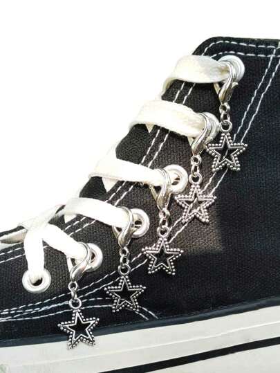 5pcs Vintage Star Shaped Shoe Decoration Fall