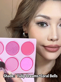 SHEGLAM Floral Flush Blush Palette-Blushing Bouquet 6-Color Pressed Powder Blush Palette Long Lasting High Pigment Non-Fading  Natural Lightweight Face Makeup Pink Blush Brand Beauty Makeup Face Paint Cosmetic For Women Girls Perfect For Winter Spring Ideal For Y2K Fancy Fashion Suitable For Birthday Gift Party Ready Best Color - Blushing Bouquet - View 5