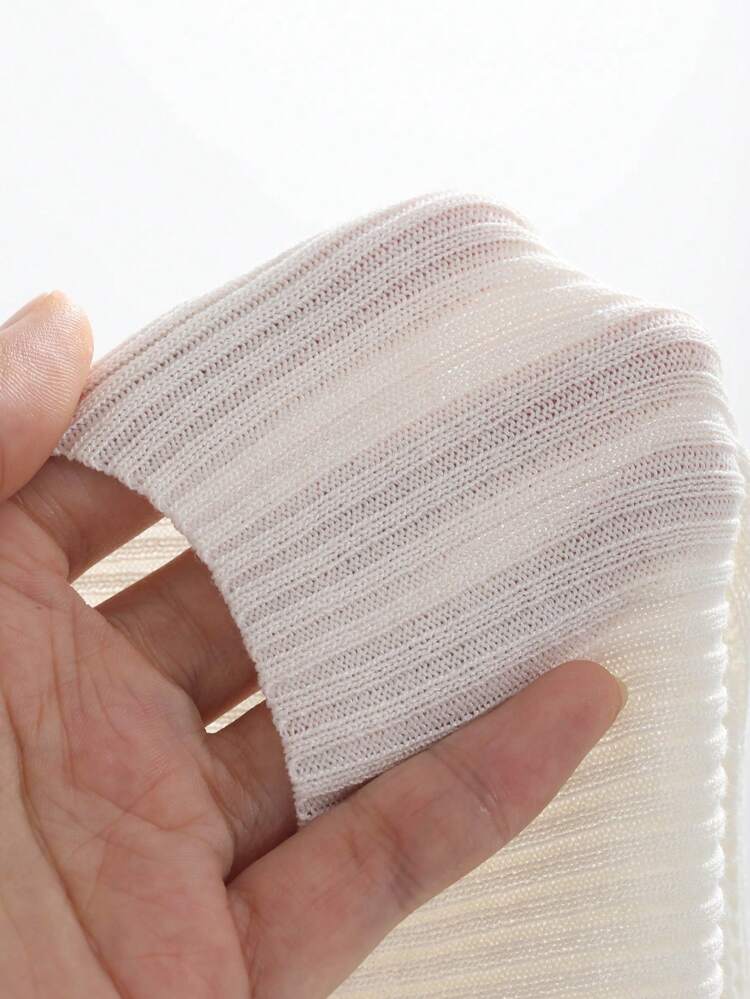 Women's Solid Color Elegant Short Sleeve Knitted Top