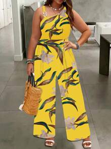 Maweii Eenvoudige damesjumpsuit met bloemenprint voor dagelijks gebruik