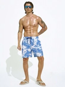 Surfspeed Men Summer Holiday 2-In-1 Drawstring Waist Ombre Beach Shorts - Multicolor - View 3