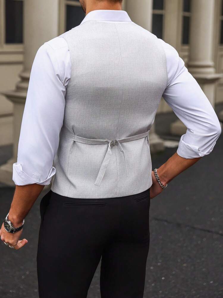 Men Casual Slim Fit Single Breasted Waistcoat