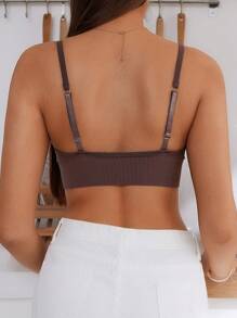 Solid Color Simple Daily Wear Bralette And Wireless Bra (Wire-Free)