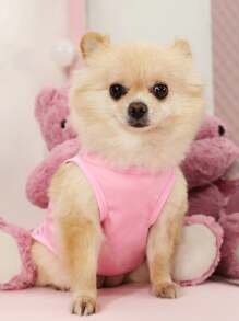 PETSIN 1pc Pink Butterfly Pet Print Pet Cat/Dog Vest - Multicolor - View 3