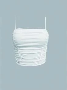 Áo yếm cơ bản bốn mùa dành cho nữ có cúp ngực đúc liền - trắng - Xem 3