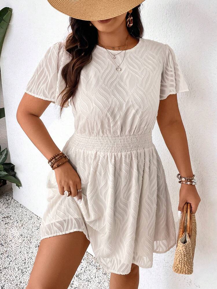 Summer Plus Size Vacation Women's Solid Color Simple Daily Dress