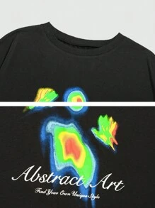 SHEIN EZwear Oversized Heat Sensitive Image Print T-Shirt, Unisex