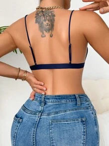 女性時尚性感唇形印花前開扣內衣 - 彩色 - 查看 2