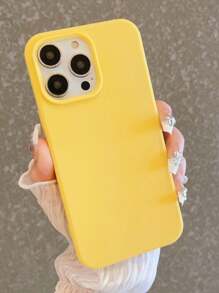 硅胶手机壳磨砂 TPU 防摔手机壳适用于 14 Pro Max/16/15 Pro Max/15 Plus/15 Pro/15，全覆盖防水防震防刮 - 黃色 - 查看 1