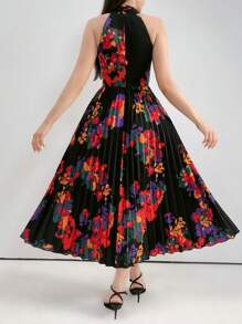 Modelyn Women's Colorful Floral Off Shoulder Printed Dress Long Evening Dresses