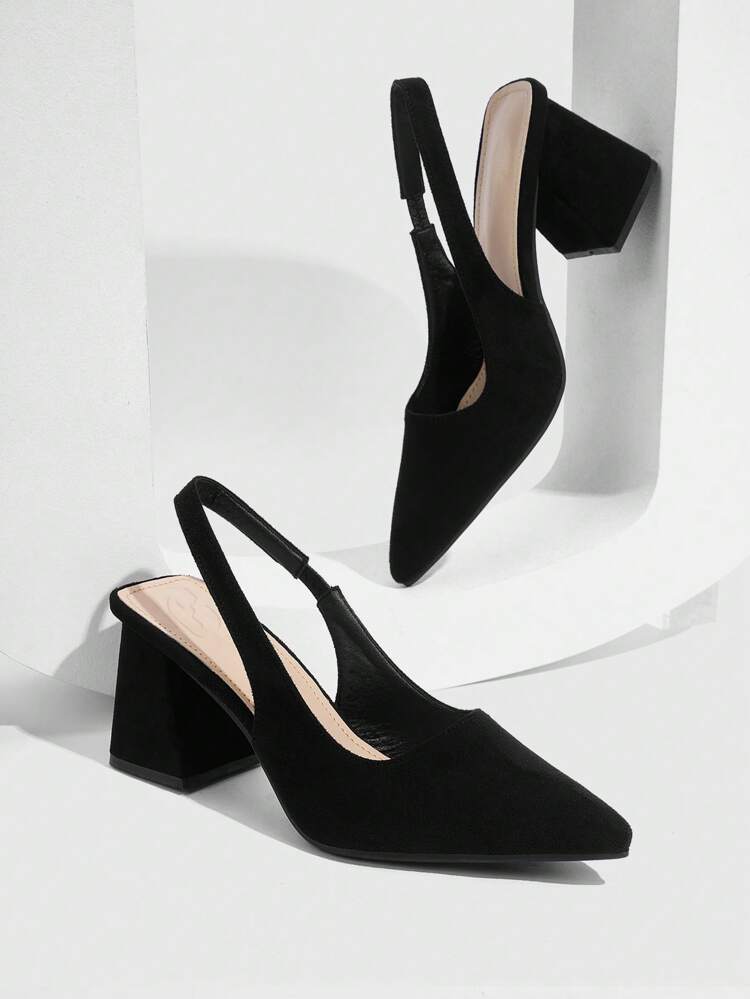 CUCCOO BIZCHIC Fashionable Black Suede High Heel Women Shoes Elegant Basics Business Casual Business Chic Party Witch Spring Shoes Spring Break Easter For Christmas Spring Shoes