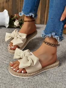 Women's Fashionable Beach Flip-Flops, Large Size, Open Toe Slippers For Vacation Valentines