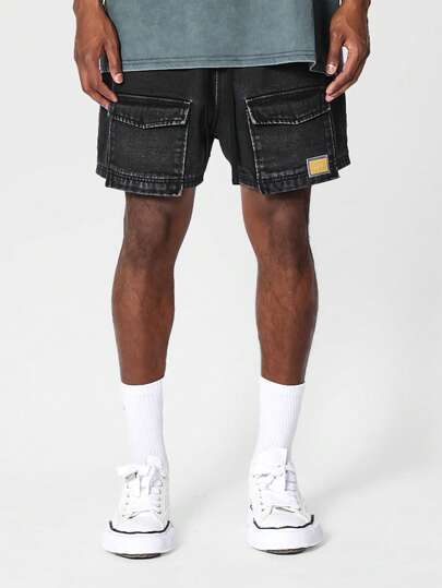 SUMWON Denim Shorts Cargo Pockets Jorts