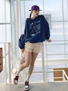 DAZY Women's Sweet Multilayer Mesh Skort For Summer