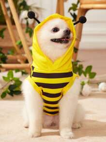 PETSIN 1pc Lovely Cosplay Bumblebee Striped Vest For Cats And Dogs