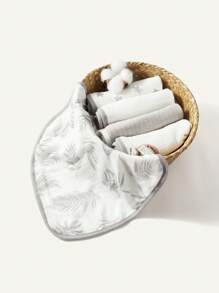 5件套 Oeko-Tex认证 Cozy Pixies 婴儿灰色多功能柔软棉纱布襁褓毯 - 彩色 - 查看 4