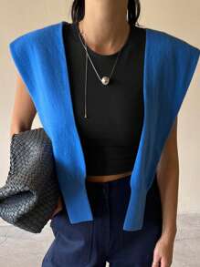 DAZY Women's Summer Crop Sleeve Slim Fit Round Neck Basic Tee