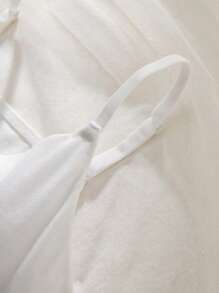 HELLO KITTY AND FRIENDS | SHEIN Tween Girl Removable Padded Bralette With Cute Cartoon Pattern, Comfortable Lingerie - White - View 4