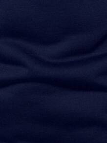 Manfinity CasualCool 男士夏季深V領短袖休閒T恤 - 藏蓝色 - 查看 5