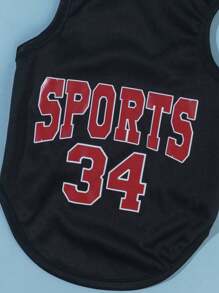 PETSIN Sports Jersey With Number 34 Print, Breathable Pet Dog Cat Vest, 1pc, Summer - Multicolor - View 5