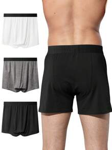 Men Solid Color Simple Daily Arrow Pants (3 Pieces Set) - Multicolor - View 2