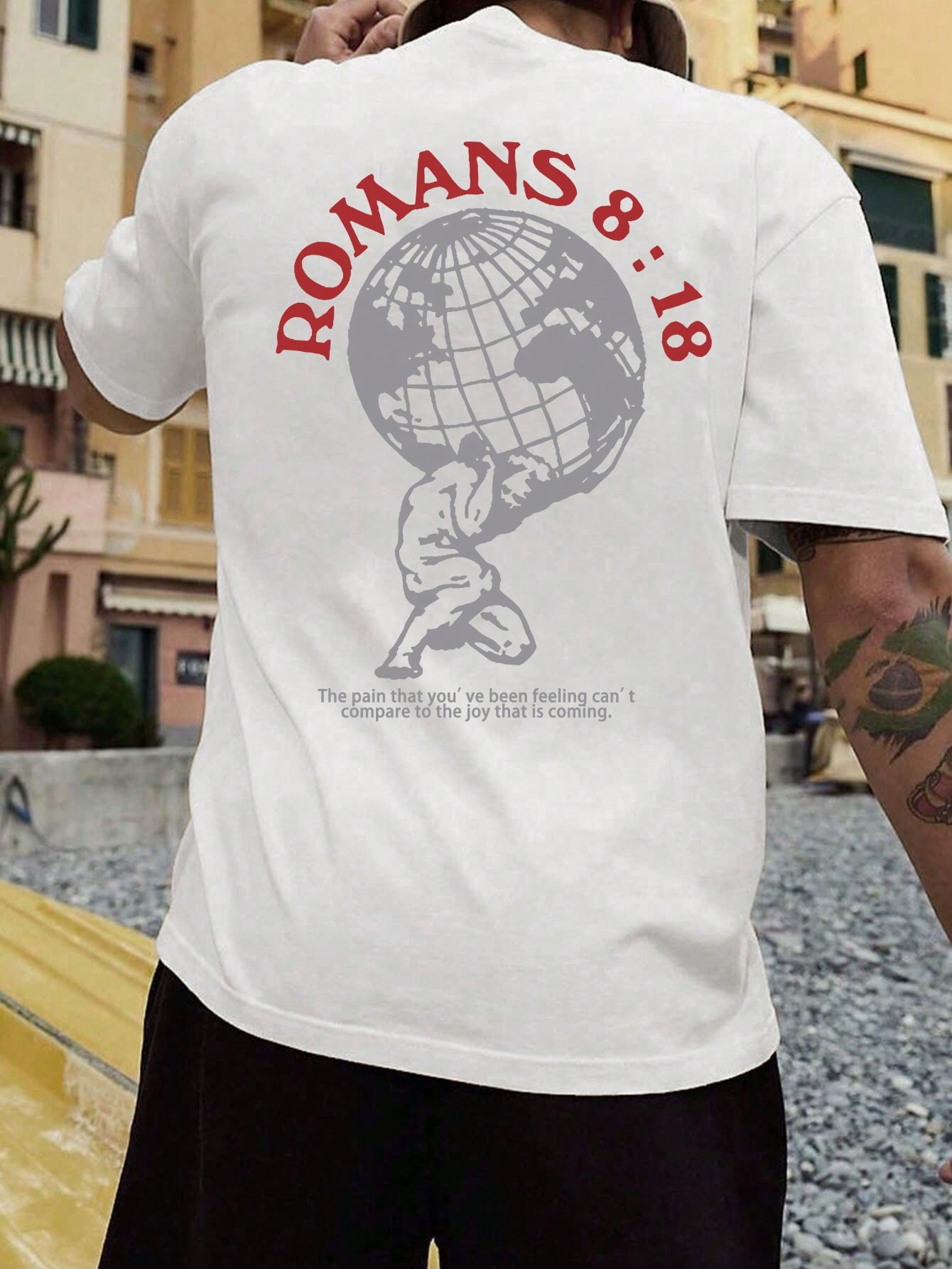 2025 Men's Summer Slogan Print Round Neck Short Sleeve Casual T-Shirt