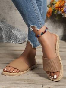 Ciabatte da mare antiscivolo moda donna, estate - Castano - Visualizzare 2