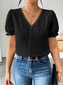 Calvaya 女性純色簡約日常夏季襯衫