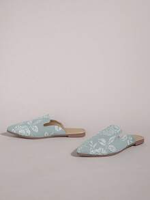 女士玛丽珍芭蕾平底鞋 - 藍色 - 查看 4