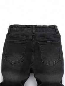 Quần jean co giãn Tween Boy Medium Wash xanh - màu đen - Xem 5