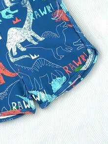 男童簡約恐龍印花泳褲 - 彩色 - 查看 3