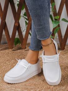 女士輕盈舒適的休閒運動鞋，適用於全年 - 白色 - 查看 5