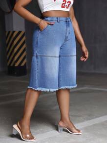 SHEIN SXY Plus Size Modne i wszechstronne dżinsy bez elastyczności
