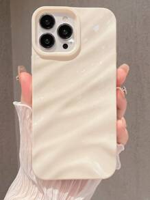 适用于 14 Pro Max/13/12/11 的苹果闪亮亮面手机壳，也适用于 15 Pro Max/15 Pro/15 的保护套，防水防震防摔防刮花 - 米色 - 查看 3