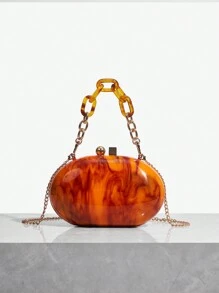 SHEIN SXY 女士橢圓形手拿包,適用於日常使用 - 彩色 - 查看 2