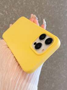 硅胶手机壳磨砂 TPU 防摔手机壳适用于 14 Pro Max/16/15 Pro Max/15 Plus/15 Pro/15，全覆盖防水防震防刮 - 黃色 - 查看 4