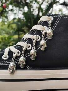 ROMWE Goth 5pcs Vintage Gothic Shoe Decorations Fall
