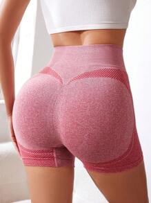 Women's Seamless Butt Lifter Panties, Solid Color, Simple Design, Suitable For Daily Wear - Pink - View 2