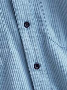 Manfinity VCAY Men Solid Color Simple Style Short Sleeve Woven Casual Shirt For Daily Wear