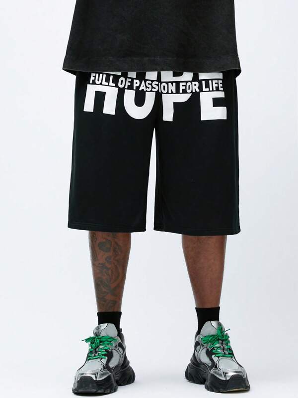 Manfinity VCAY Pantalones informales tejidos en talla grande de siete puntos para hombres